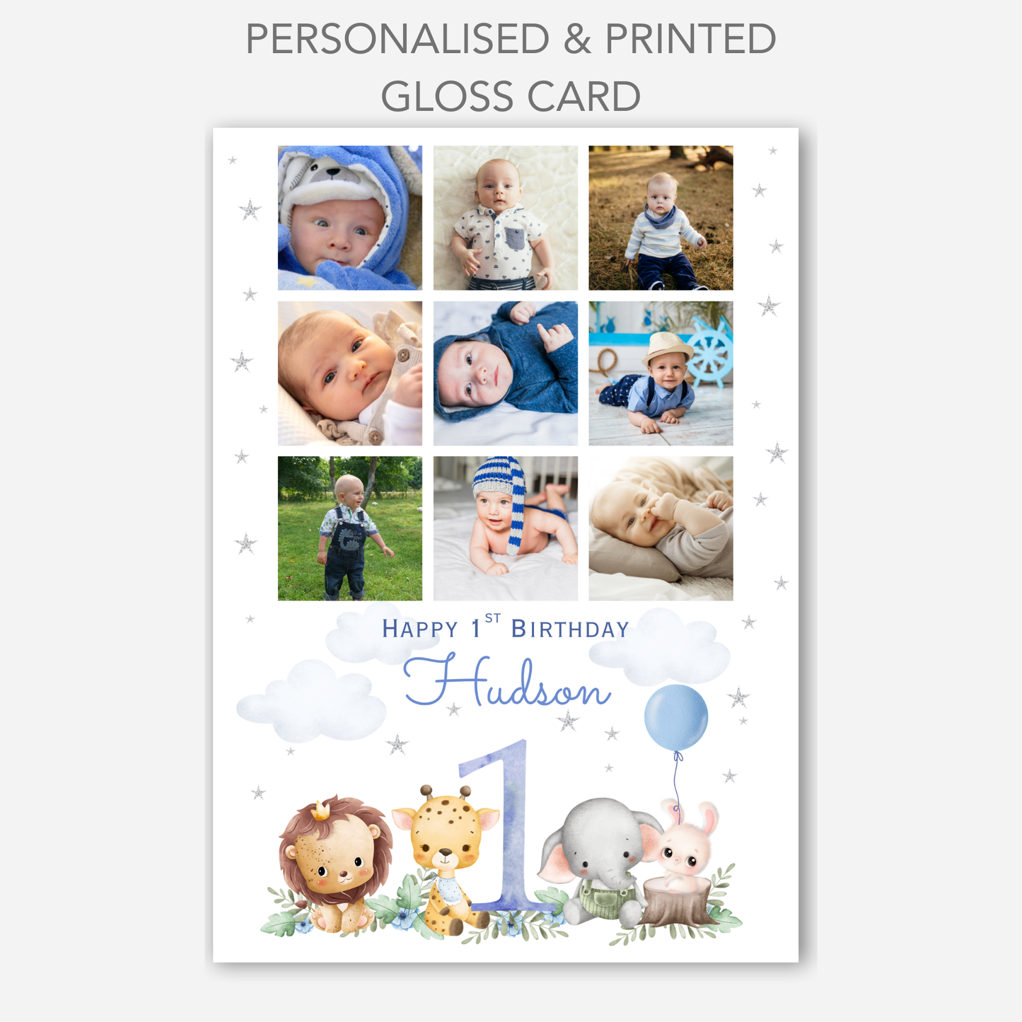 First Birthday Photo Collage Card - PC46