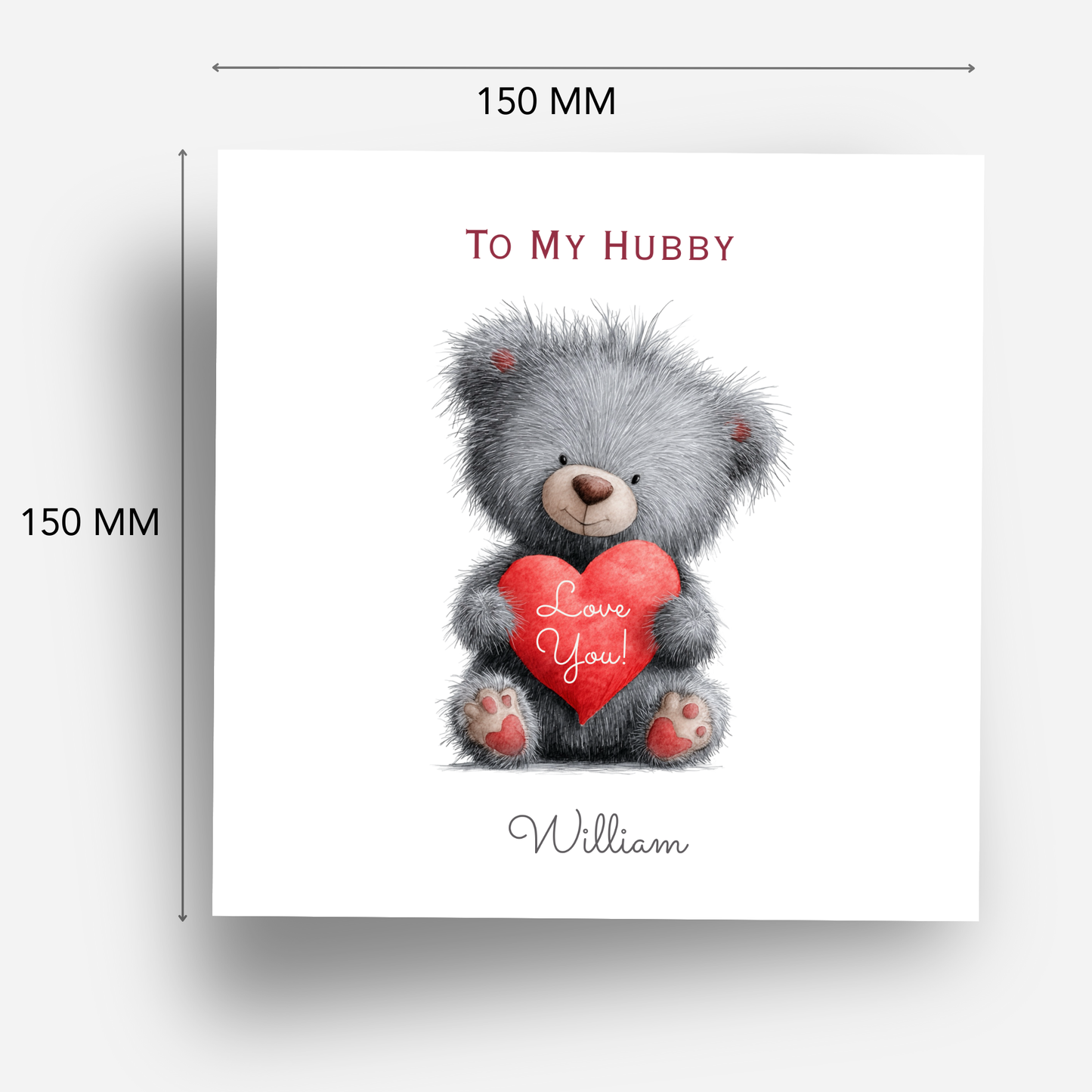 Valentine’s Day Card - Cute Teddy Design - C712