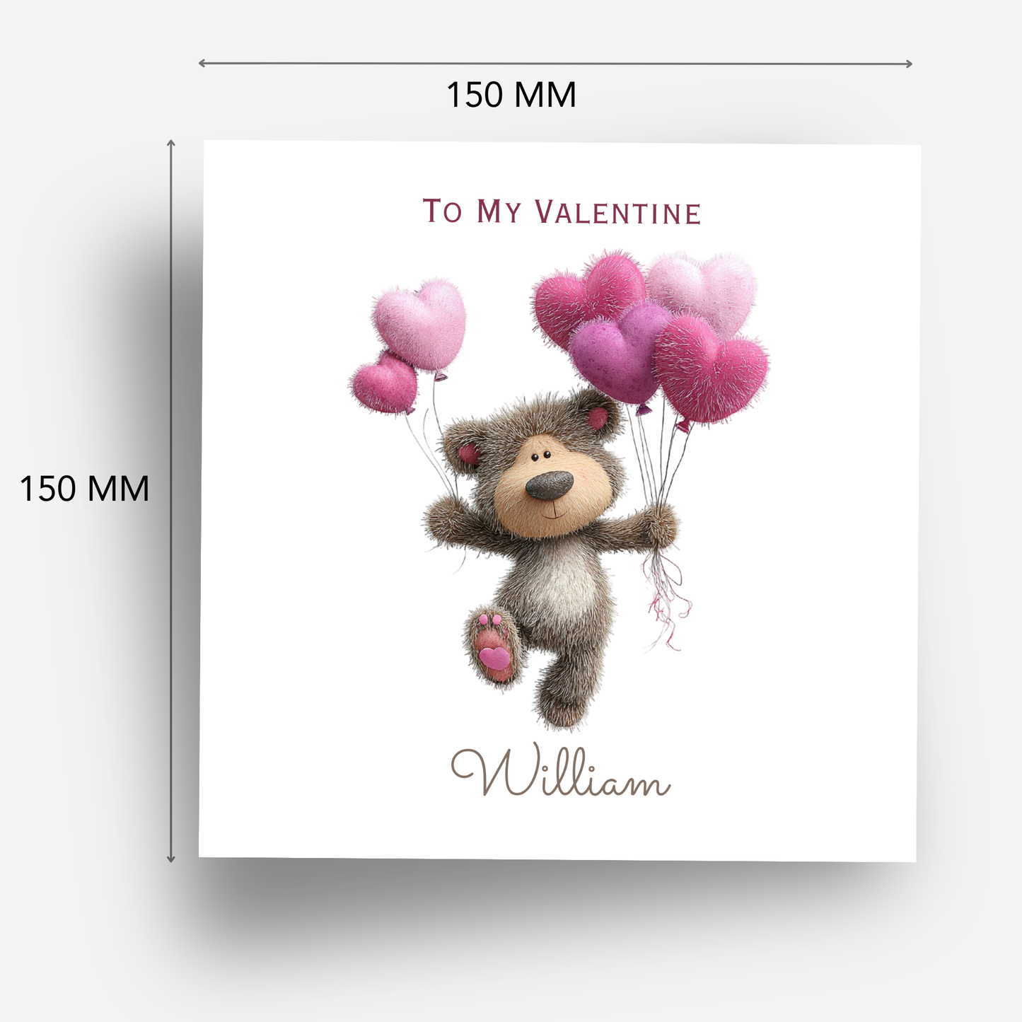 Valentine’s Day Card - Cute Teddy Design - C720