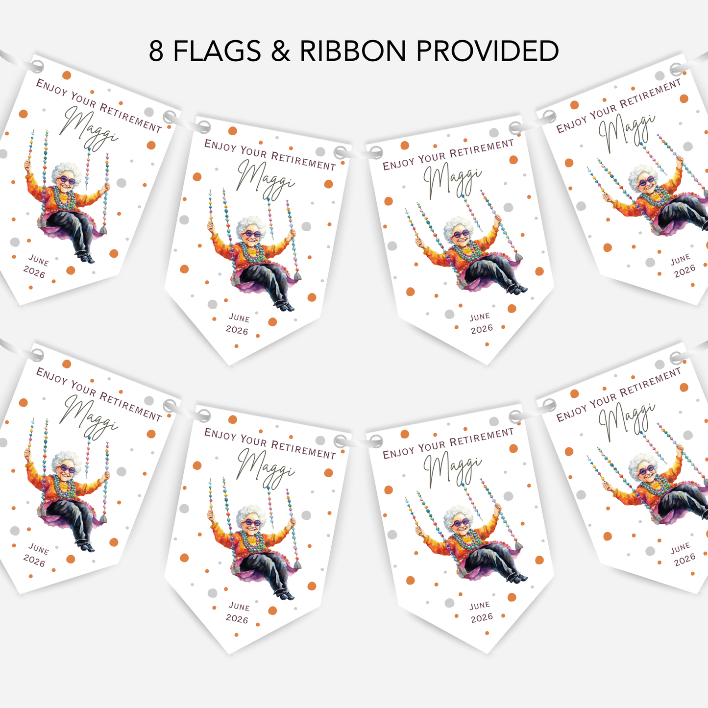 Fun Retirement or any occasion bunting - B259