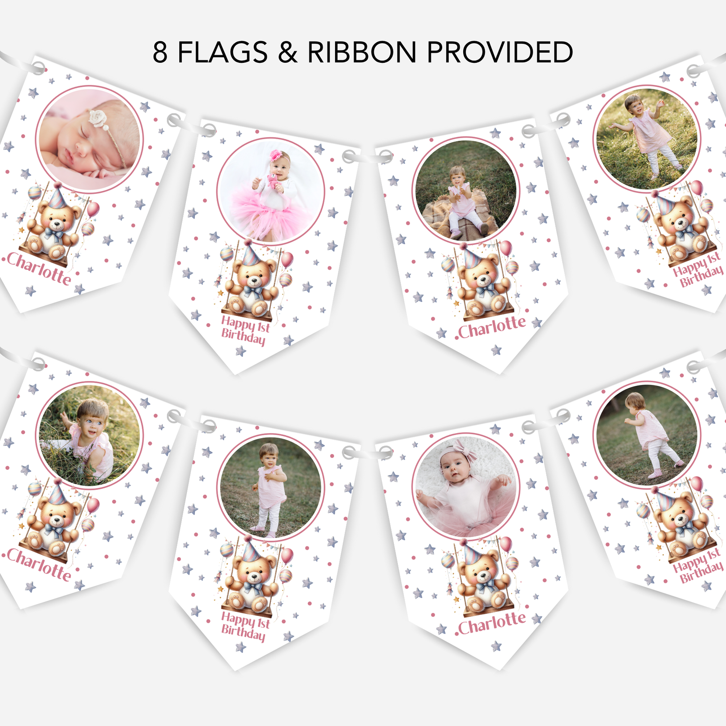 Personalised Any Age Photo Bunting - B192