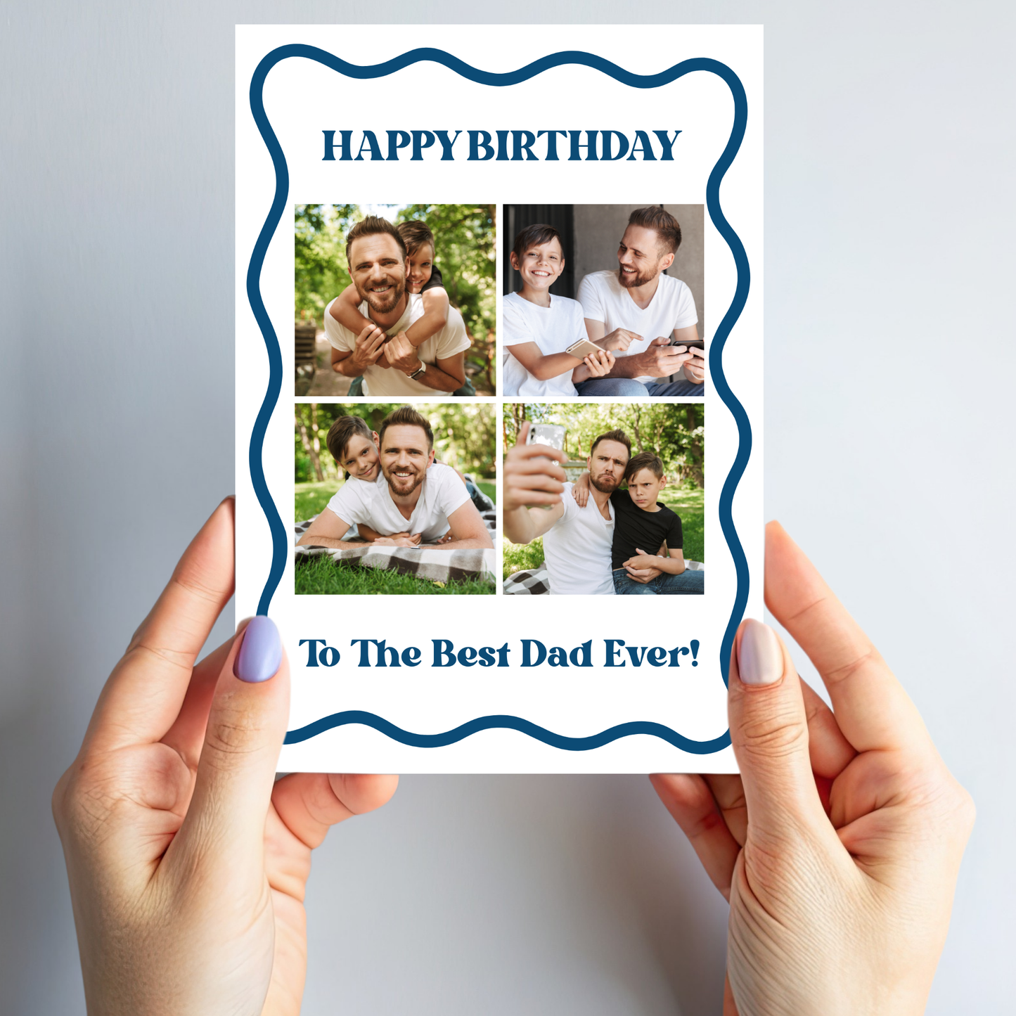 Happy Birthday Dad, Grandad or Any Relation Photo Card - PC13