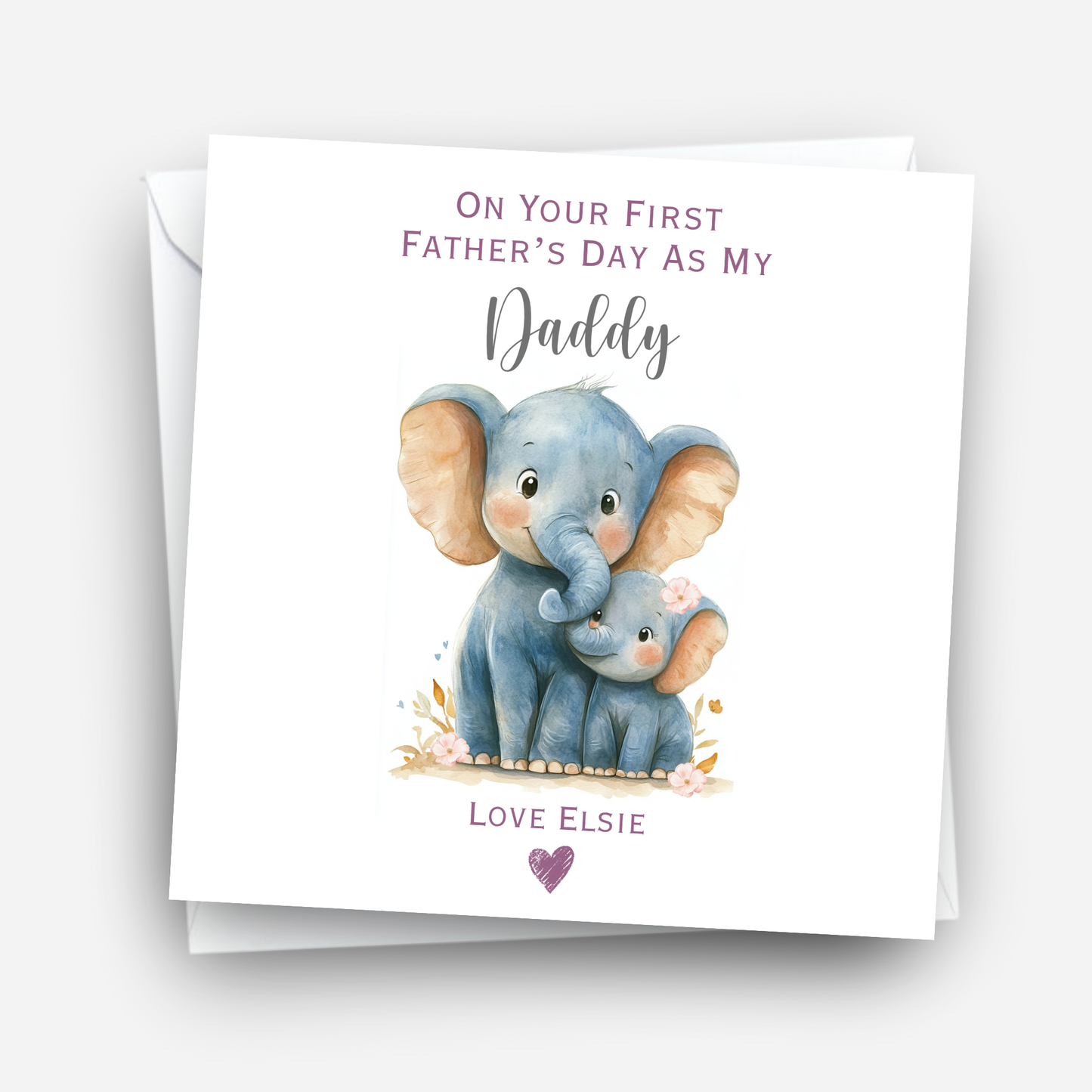 First Fathers Day Card - Cute Elephant Design - C787