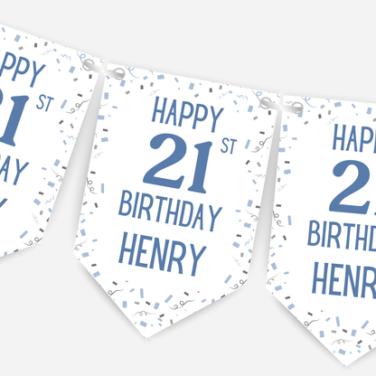 Party Style Any Age Birthday Bunting - B100