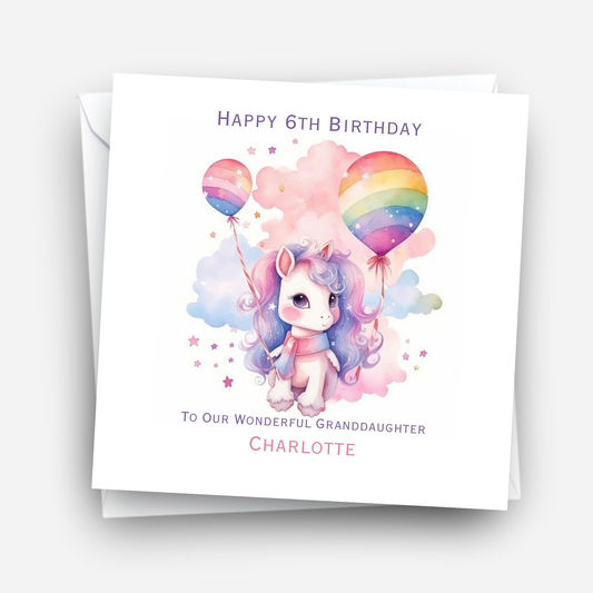 Unicorn Birthday Card - C596