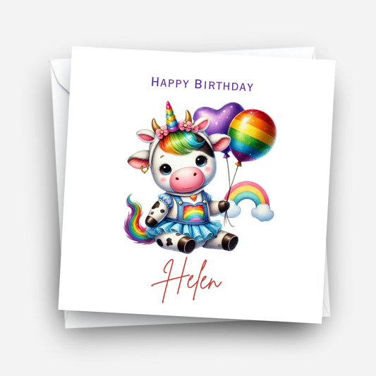 Fun Cow Birthday Card - C597