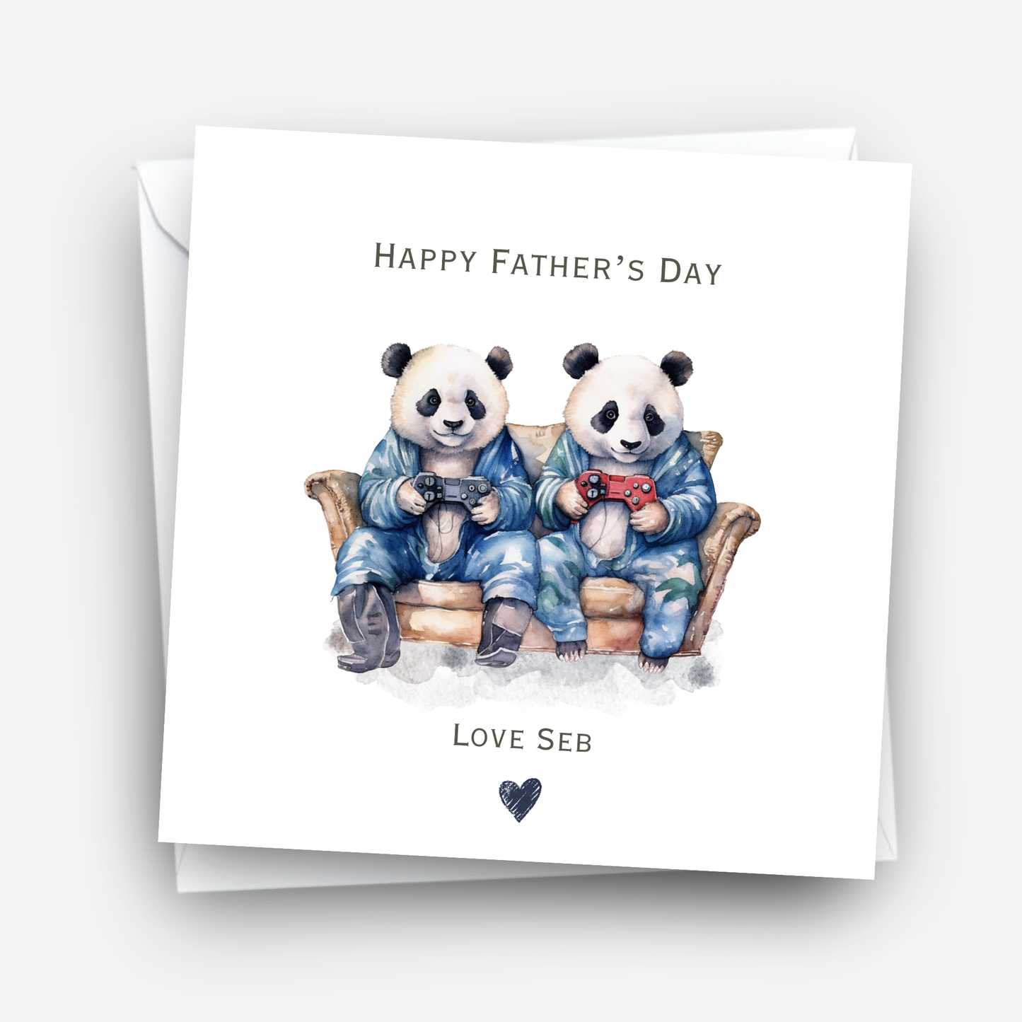 Father's Day Card - Gaming Pandas! - C785