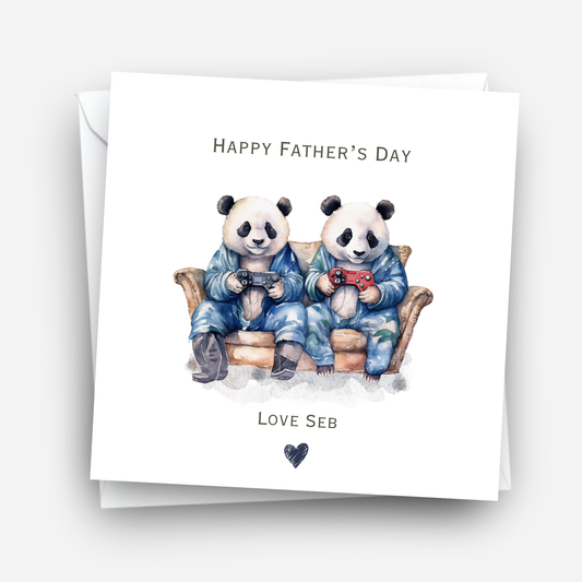 Father's Day Card - Gaming Pandas! - C785