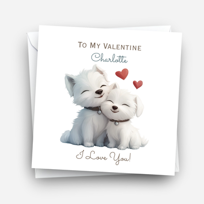 Valentine’s Day Card - Cute Puppy Design - C725