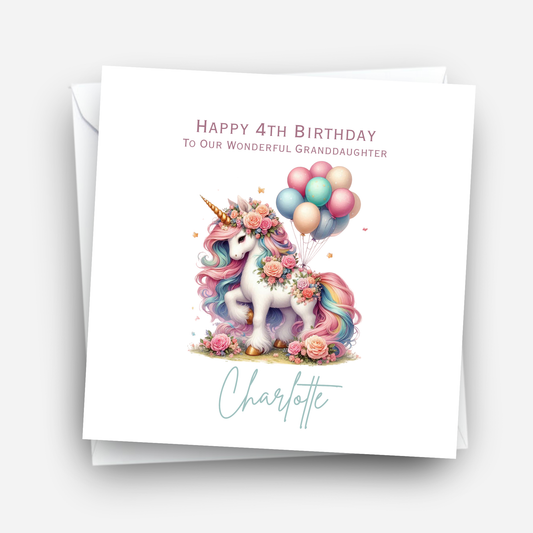 Unicorn Birthday Card - C607