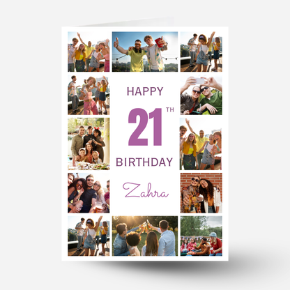 Photo Collage - 12 Photo Memories Card - PC33