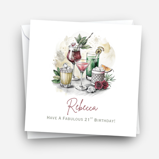 Cocktail Birthday Card - C623