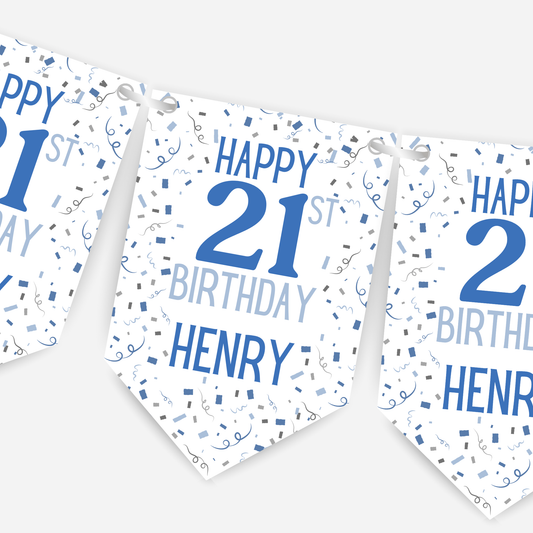 Party Style Any Age Birthday Bunting - B100