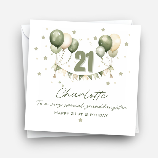 Personalised Birthday Card for Any Age - 18th, 21st, 30th etc - C524
