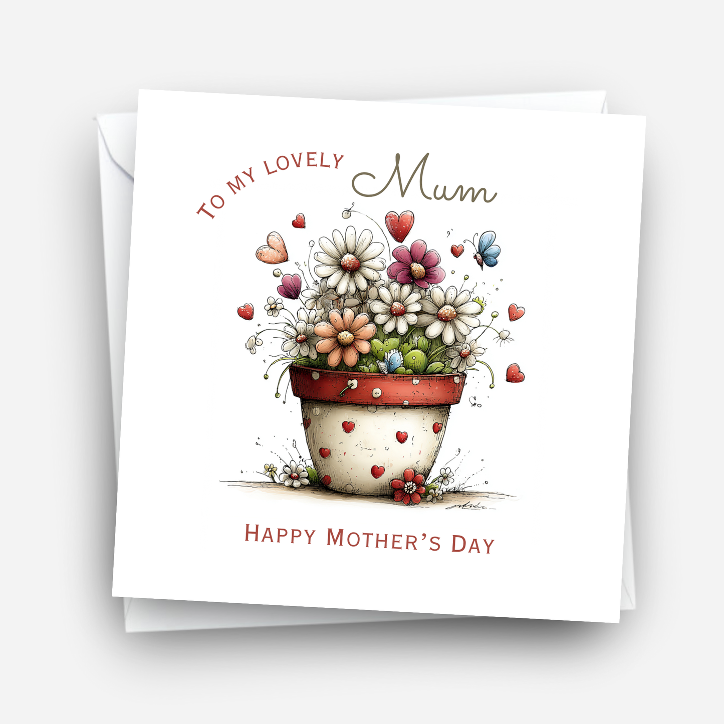Mother's Day Card - Modern Floral Design - C743