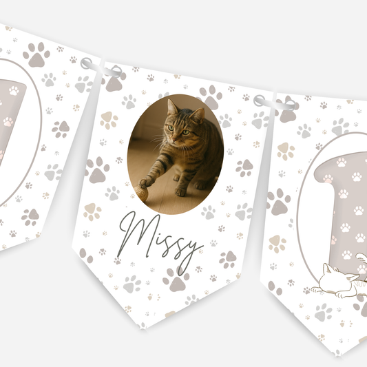 Cat Birthday Photo Bunting - B172