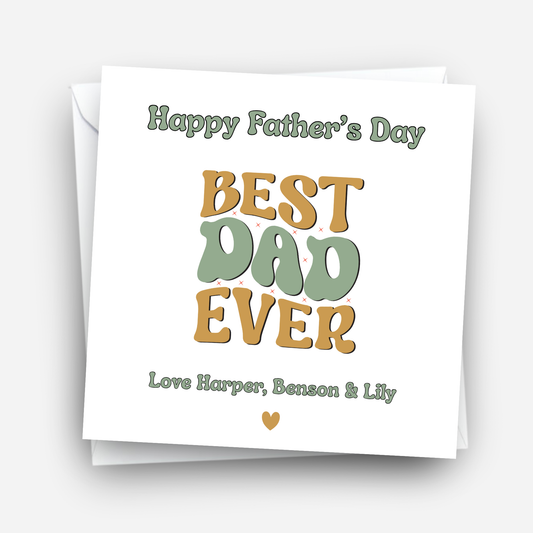 Father's Day Card - Funky Retro Design - C768