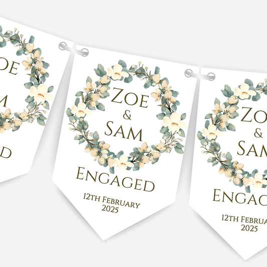 Engagement Or Wedding Pretty Bunting - B106