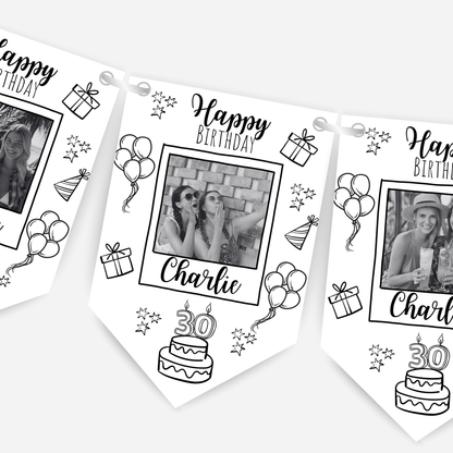 Doodle & Fun Birthday Photo Bunting - B190