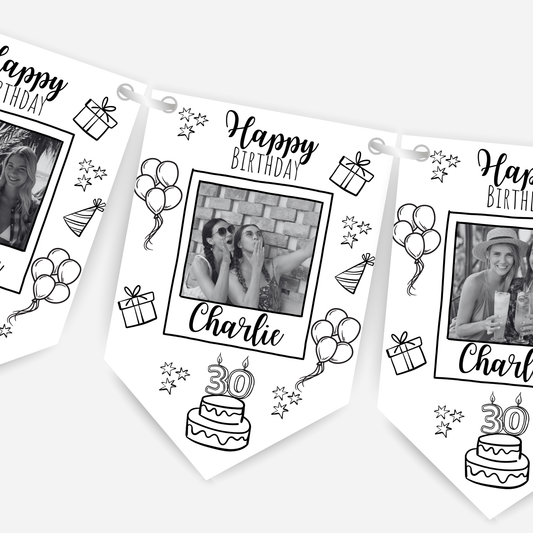 Doodle & Fun Birthday Photo Bunting - B190