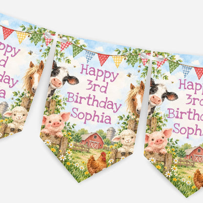 Farming Birthday Party Bunting - B331