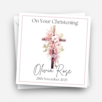 Christening & Baptism Personalised Card - C516