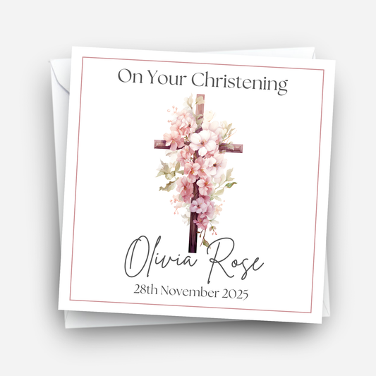 Christening & Baptism Personalised Card - C516