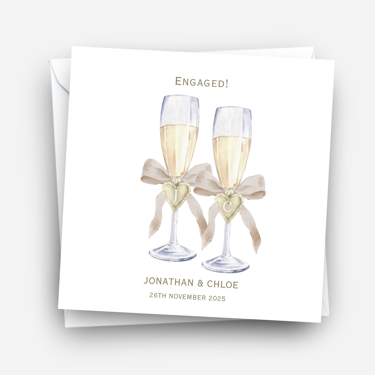 Champagne Glasses Card - C674