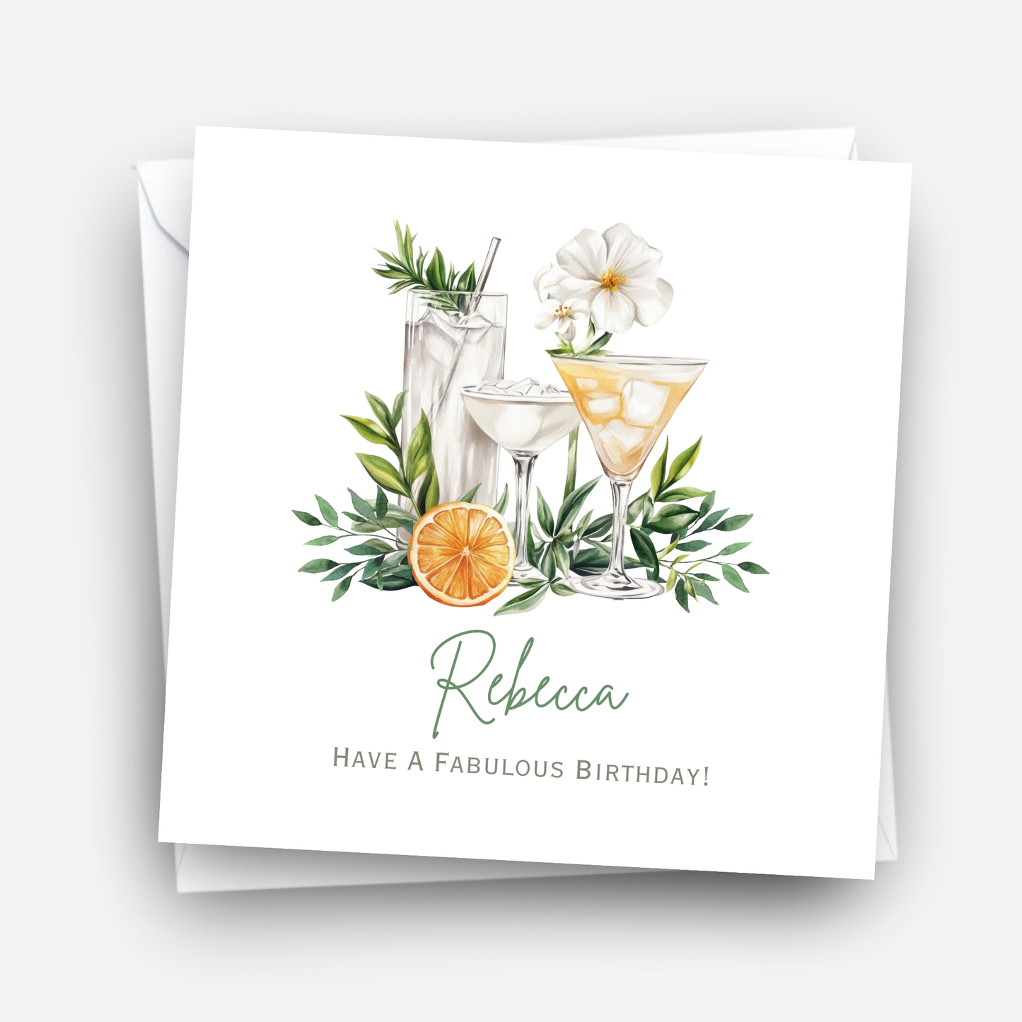 Cocktail Birthday Card - C625