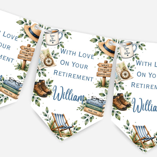 Retirement bunting, Hobby design - B333
