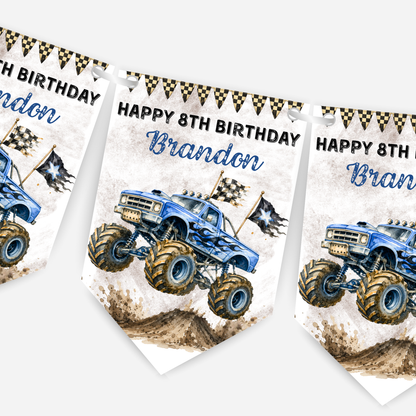 Monster Truck Birthday Bunting - B312