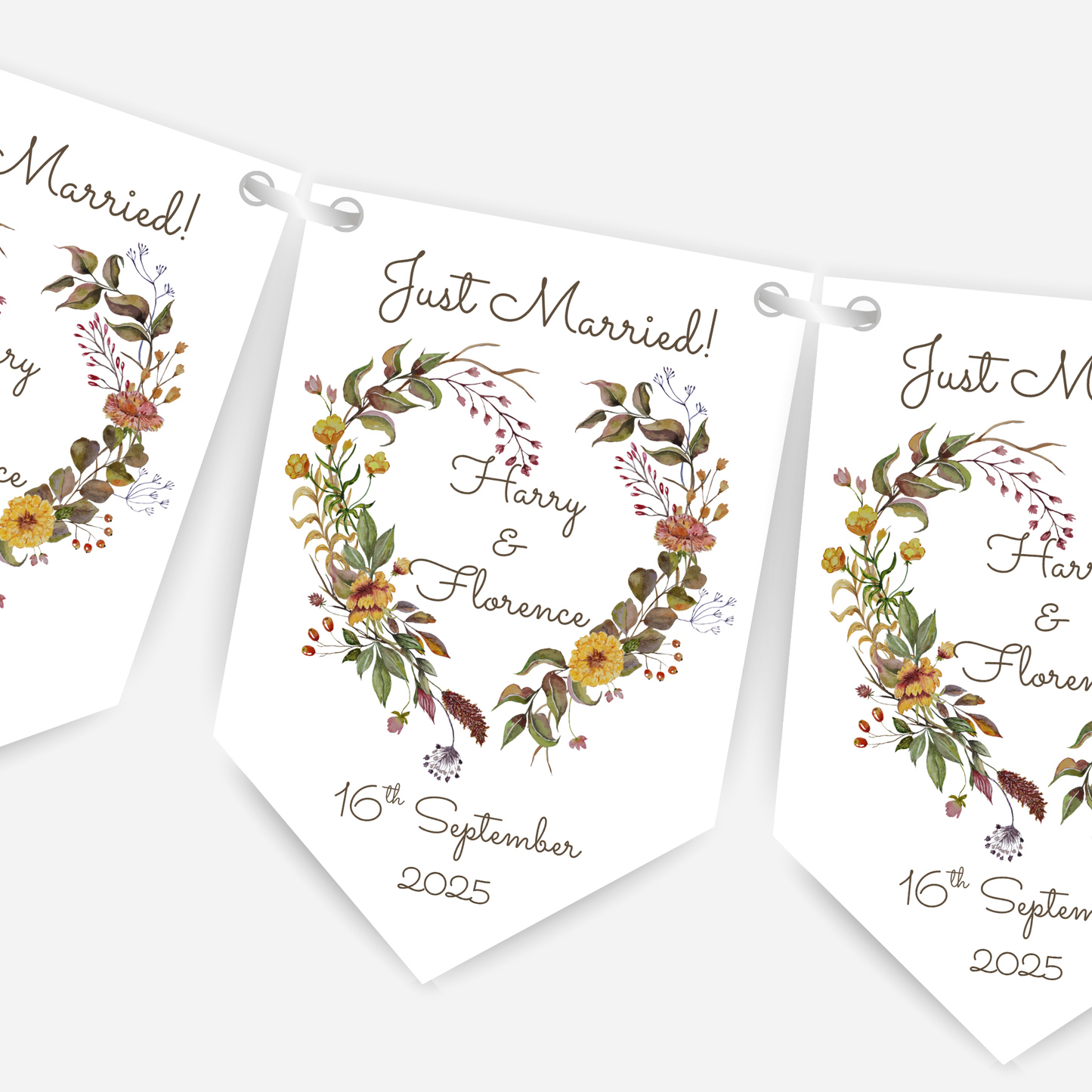 Engagement or Wedding Rustic Bunting - B208