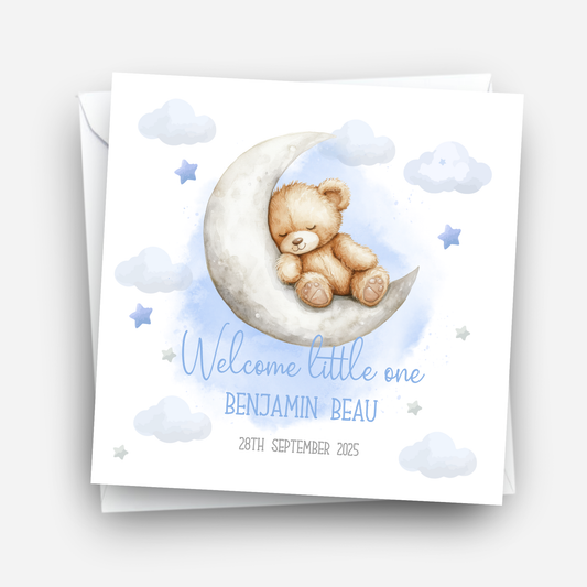 Teddy New Baby Card - C512