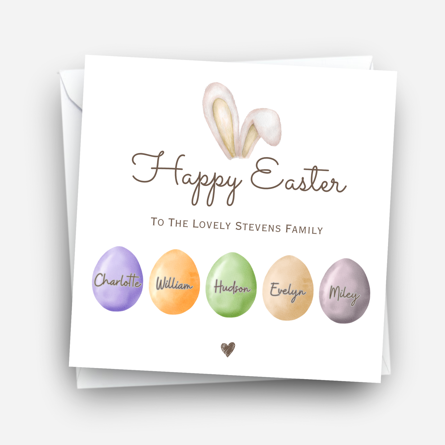 Easter Card With Family Design - C820