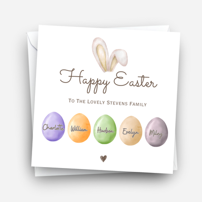 Easter Card With Family Design - C820