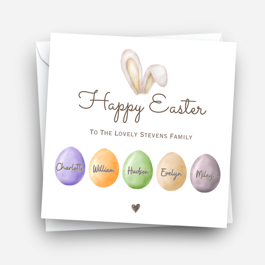 Easter Card With Family Design - C820