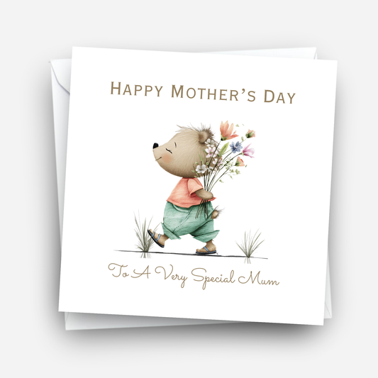 Mother's Day Card - Cute Teddy Design - C739