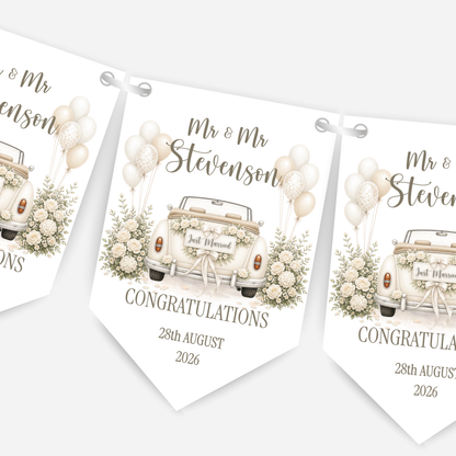 Wedding Car Bunting - B305