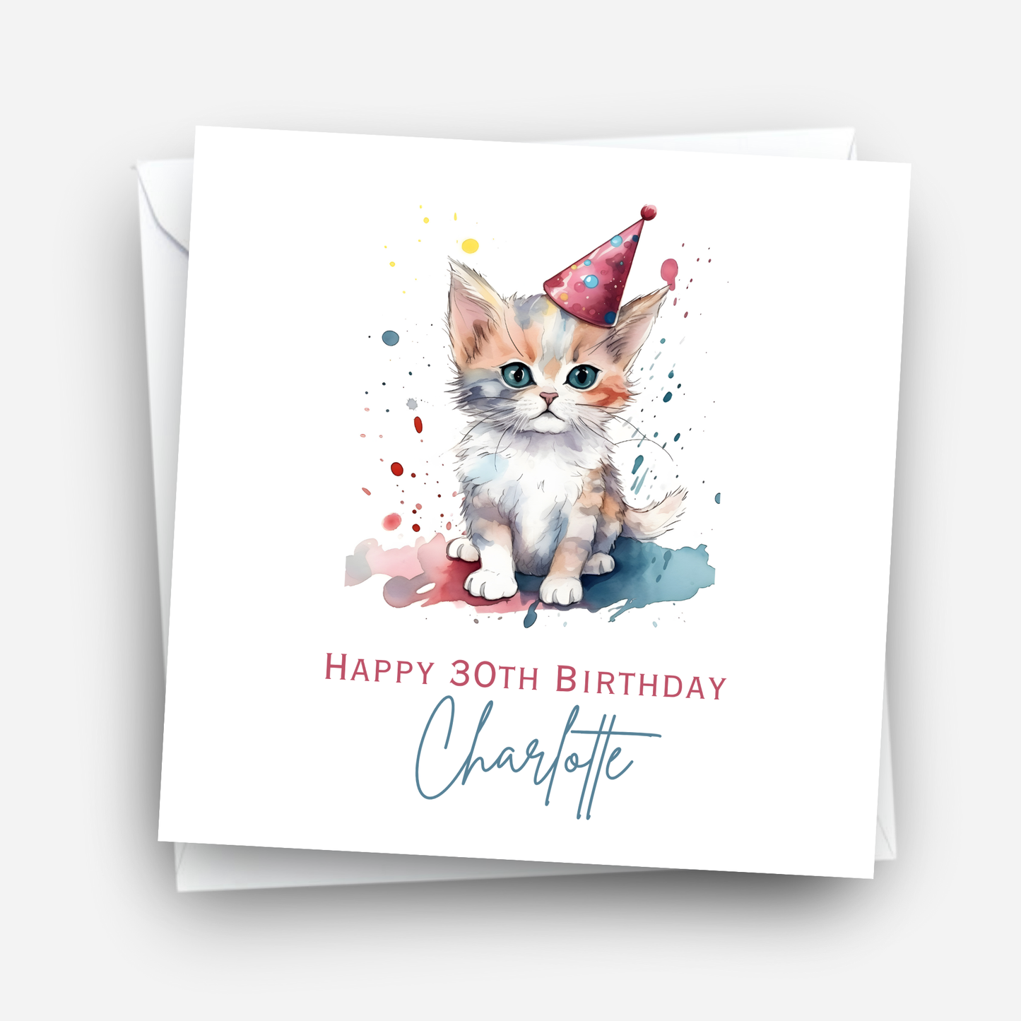 Cute Cat Birthday Card - C552