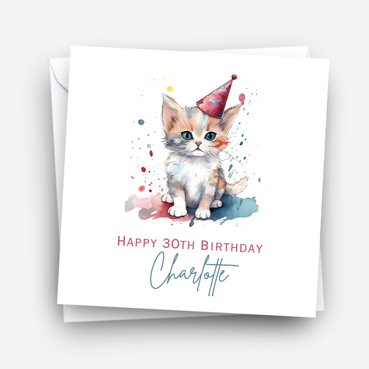 Cute Cat Birthday Card - C552
