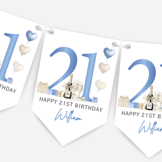 Gorgeous Party Bunting in Five Colours Any Age - B274