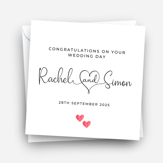 Intertwined Names Wedding Card - C117