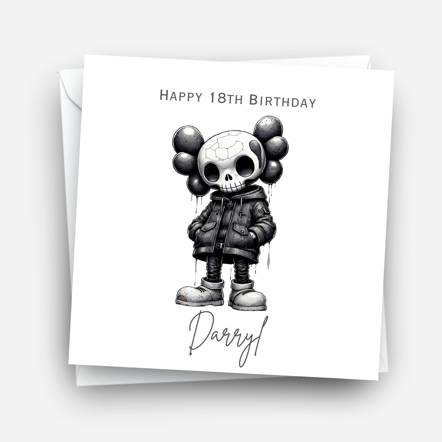 Alternative Creepy Skeleton Card - C582