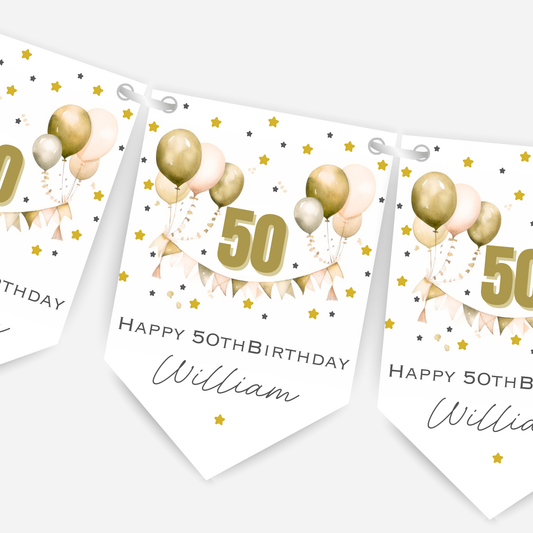 Gorgeous Party Bunting in Five Colours - B197