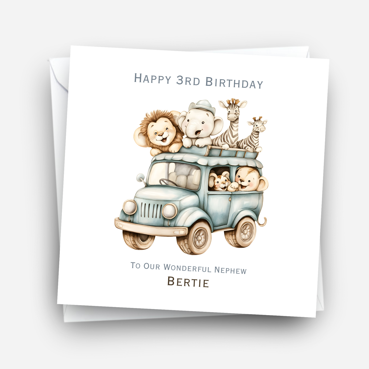 Cute Safari Birthday Card - C600