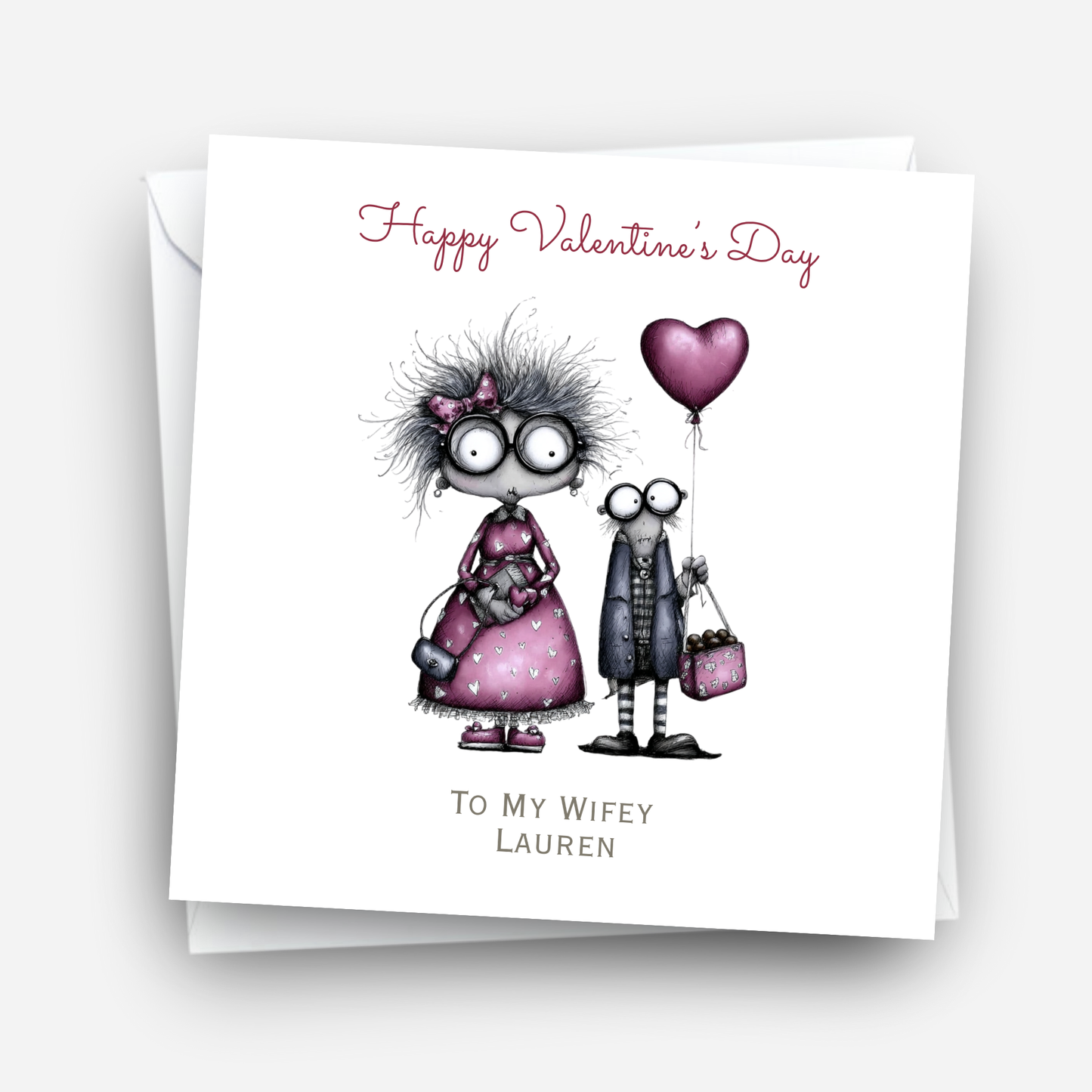 Valentine’s Day Quirky Couple Card  - C709