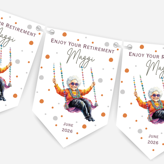 Fun Retirement or any occasion bunting  - B259