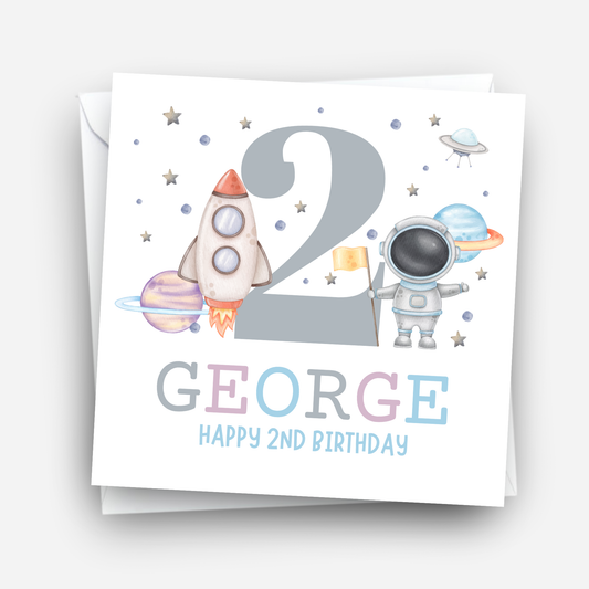 Space Themed Birthday Card - C505