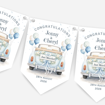 Wedding Car Bunting - B306
