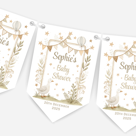 Neutral Baby Shower Bunting - B221